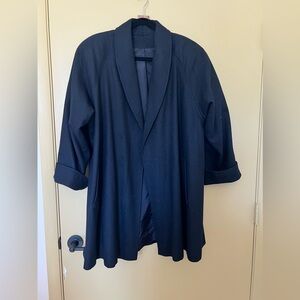 VINTAGE WOOL A LINE WRAP CARDIGAN COAT